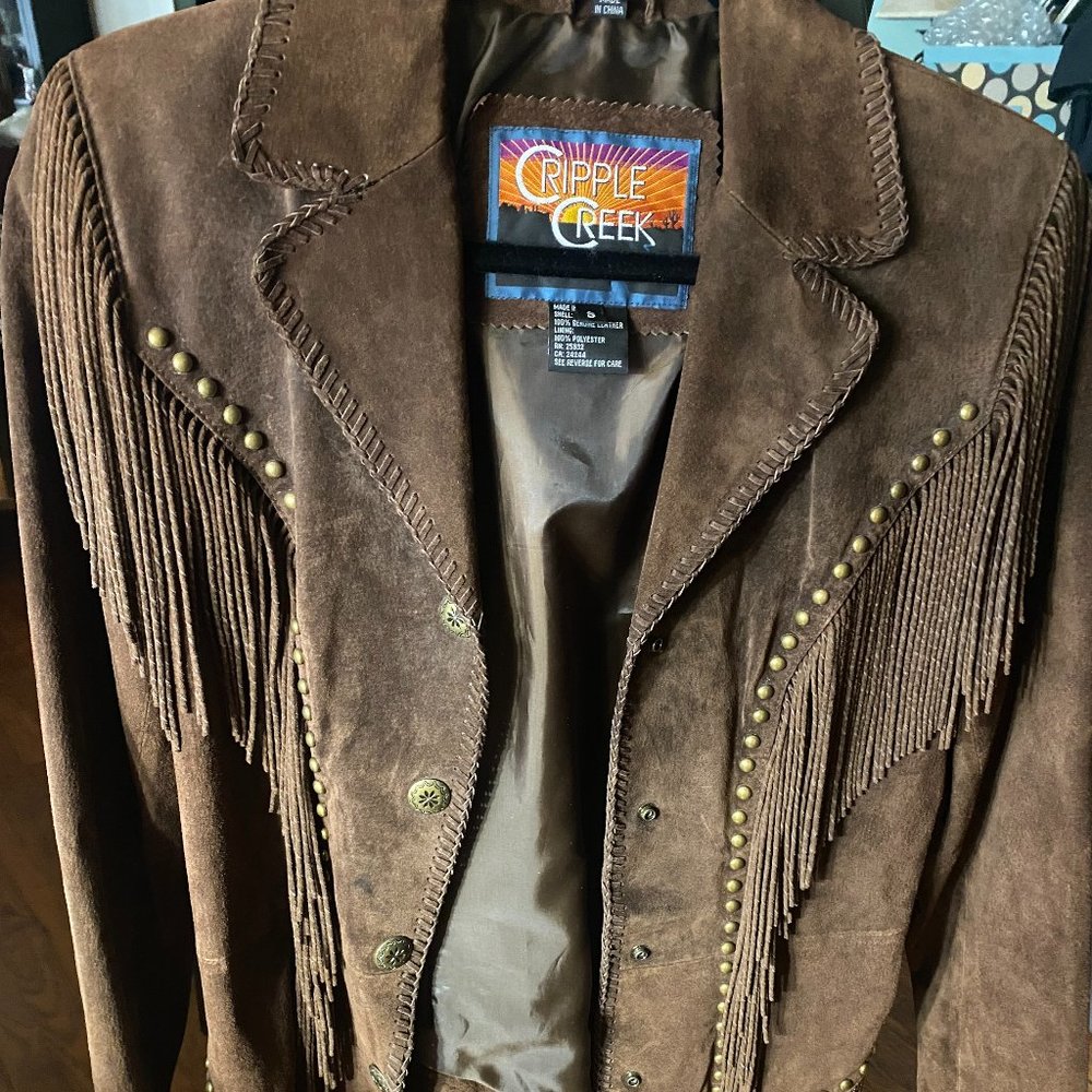 suede fringe jacket